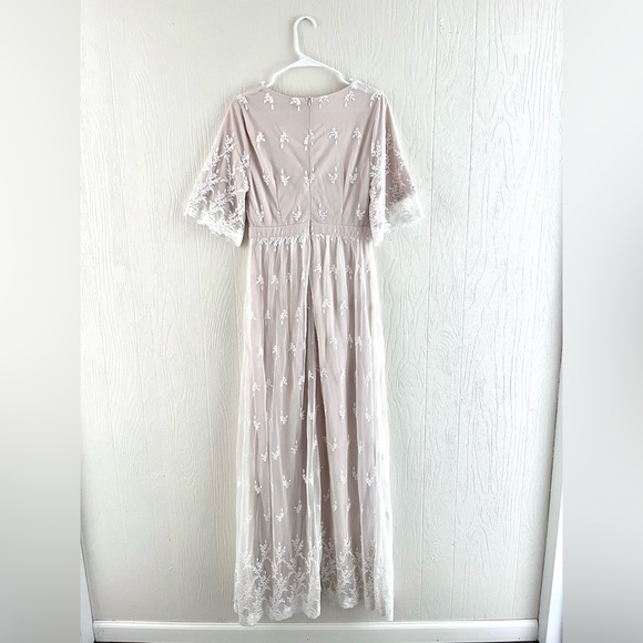 Bohme Antoinette Ivory Beige Lace Maxi Dress - Picture 2 of 3
